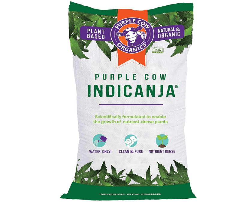 
Purple Cow Organics IndiCanja 1 Cubic Foot Bag, Organic Living Soil, Clean & Natural Plant Based Water Only Super Soil