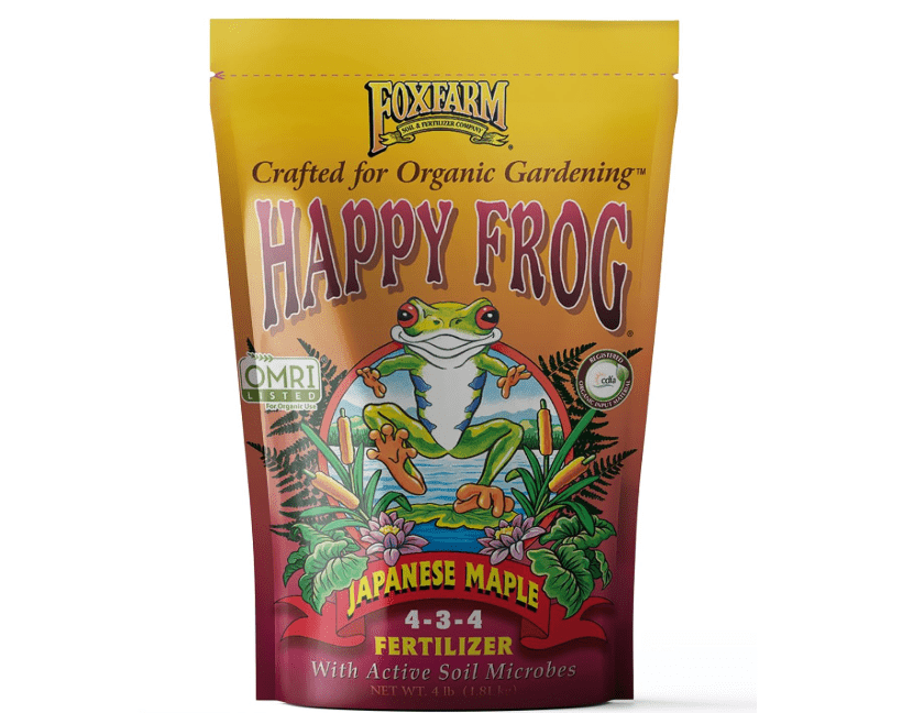 
FoxFarm Happy Frog Japanese Maple Fertilizer, Nutrient-Rich Formula for Japanese Maples, Evergreens & Low pH Feeders, NPK 4-