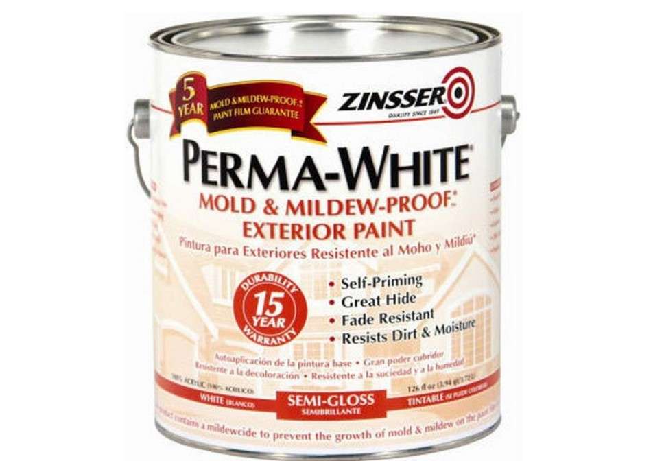 
Zinsser 3131 Perma-white Mold & Mildew-proof Exterior Paint, Semi-gloss, 1-gal