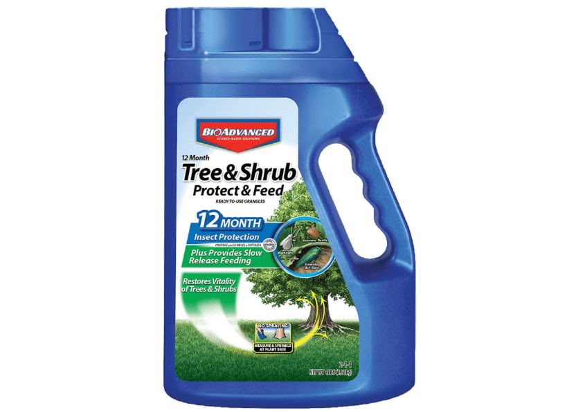 
BioAdvanced 12 Month Tree and Shrub Protect and Feed, Granules, 4 lb, Insect Killer and Fertilizer & Plant Food