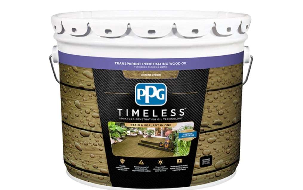 PPG Timeless Stain and Sealant in one Oxford Brown Transparent Oil Stain 3 Gallons