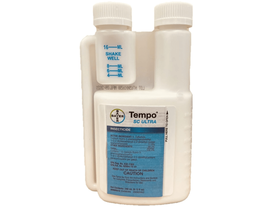 
Tempo SC Ultra by Bayer: Broad-Spectrum Insecticide, 11.8% Beta Cyfluthrin for Fast Knockdown & Long-Lasting Control, 240ml