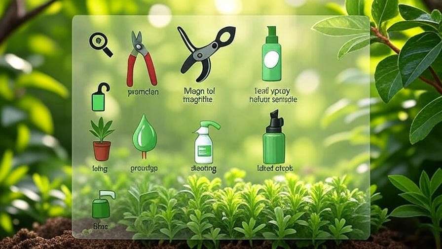 Checklist icons for cherry tree aphid treatment and prevention