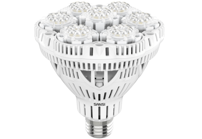  SANSI Grow Lights for Indoor Plants Full Spectrum, 36W Grow Light Bulb (400 Watt Equivalent) with Optical Lens for High PPFD, PPF 65.6 umol/s LED Energy