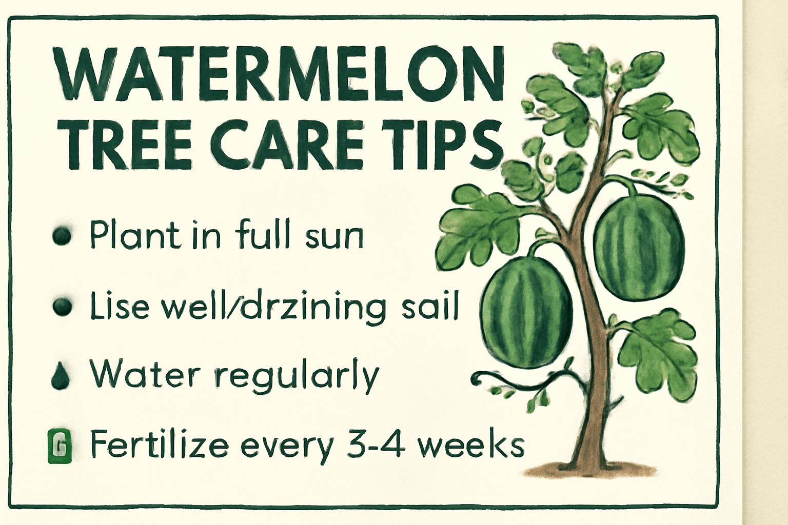 Watermelon Tree Care Tips