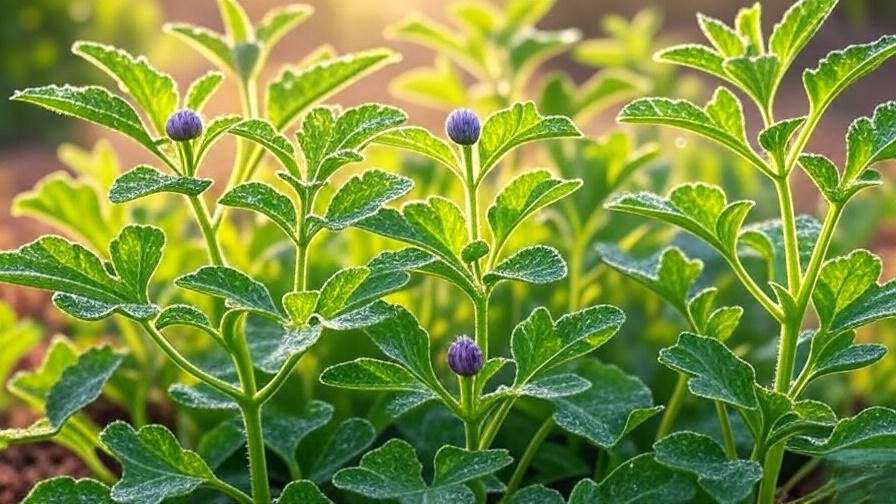 Vibrant Watermelon Zkittlez plants with green leaves and colorful buds in a lush garden."
