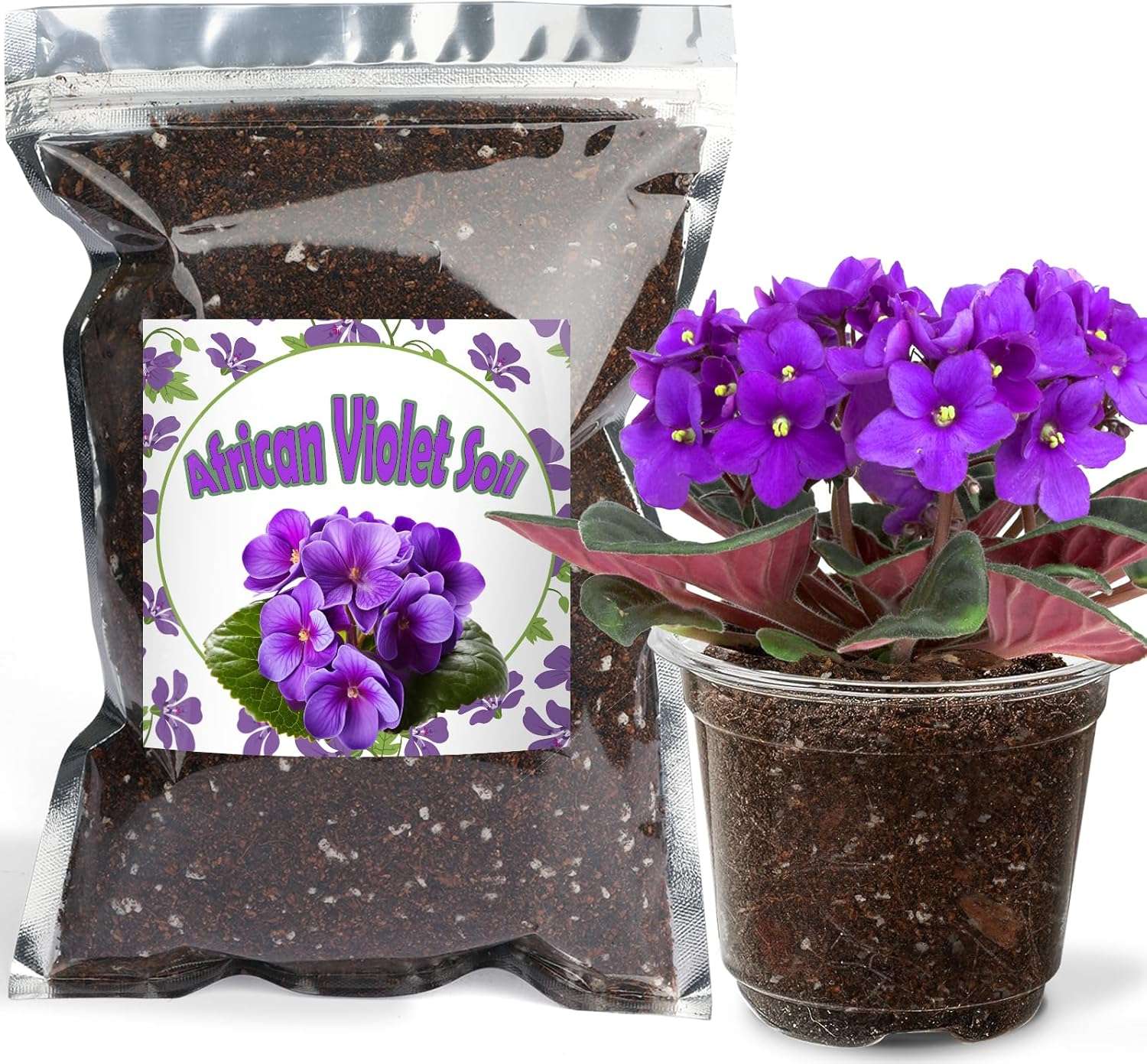 Doter Organic African Violet Potting Mix, Indoor Plants Potting Mix for All Potted Saintpaulia, Grow Healthy houseplants Indoors 