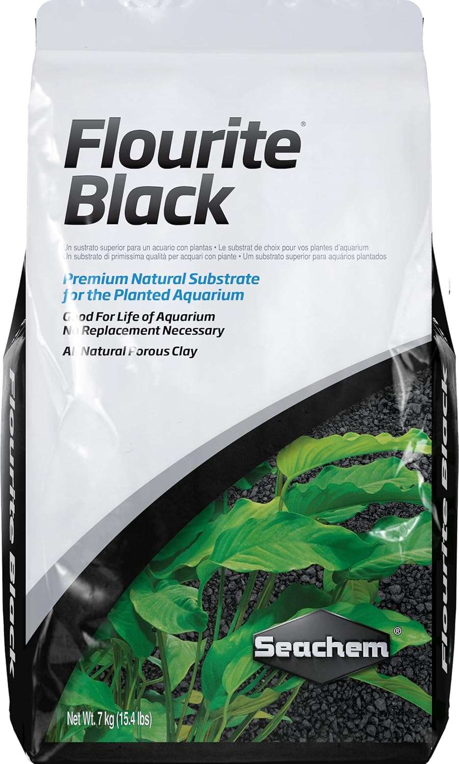 Seachem Flourite Black Clay Gravel - Stable Porous Natural Planted Aquarium Substrate 15.4 lbs 