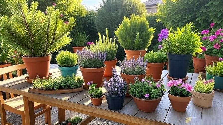 best evergreen plants for pots