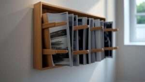 best wall mounted magazine rack wood