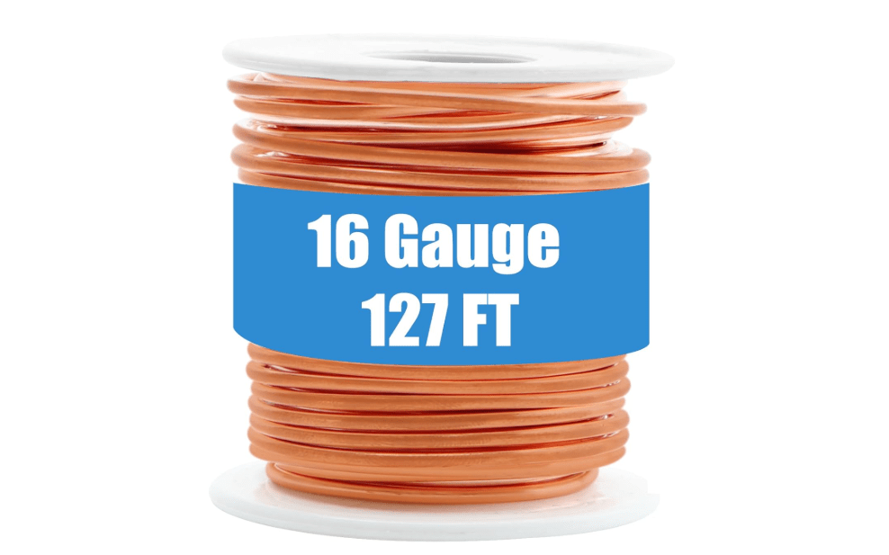 ELECTRAPICK Copper Wire, 99.9% Soft Pure Bare Copper Wire for Gardening, Electroculture, Jewelry Making Craft, Beading, Ground Wire & DIY,16 Gauge/ 1.3 mm Diameter, 1 Pound, 127 Feet/ 39m 