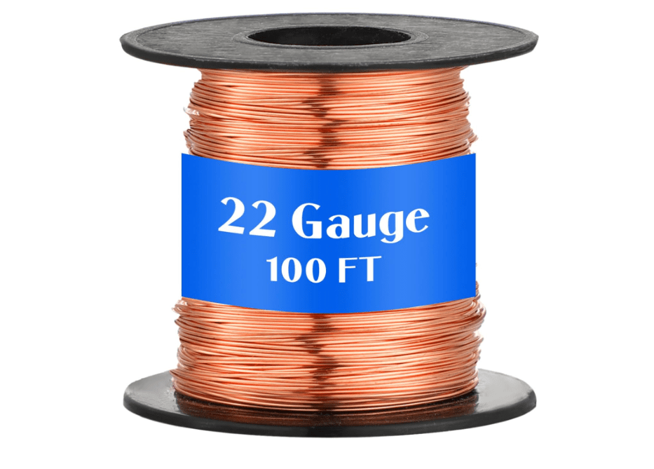 Therwen 100ft 22 Gauge Copper Wire for Gardening, Electroculture, Bonsai, Jewelry Making Beading DIY Craft Pure Bare Copper Wire Spool 