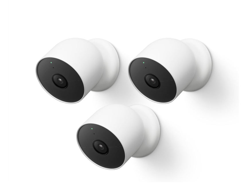 Google Nest Cam Outdoor or Indoor/Battery - 2nd Generation (3 Pack) 