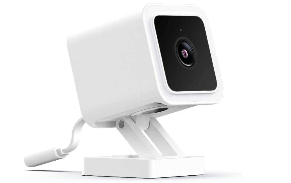 WYZE Cam v3 Pro 2K Indoor/Outdoor Wi-Fi Security Camera with Color Night Vision, Edge AI, Integrated Spotlight & Siren, 2-Way Audio, Compatible with Alexa & Google Assistant, White 
