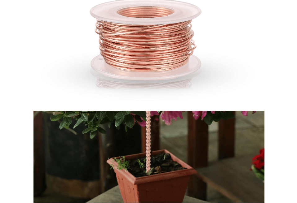 49 Feet Electroculture Gardening Antenna, Pure Electroculture Gardening Copper Wire 16 Gauge 99.9% Soft Copper Wire for Growing Plants and Vegetables 