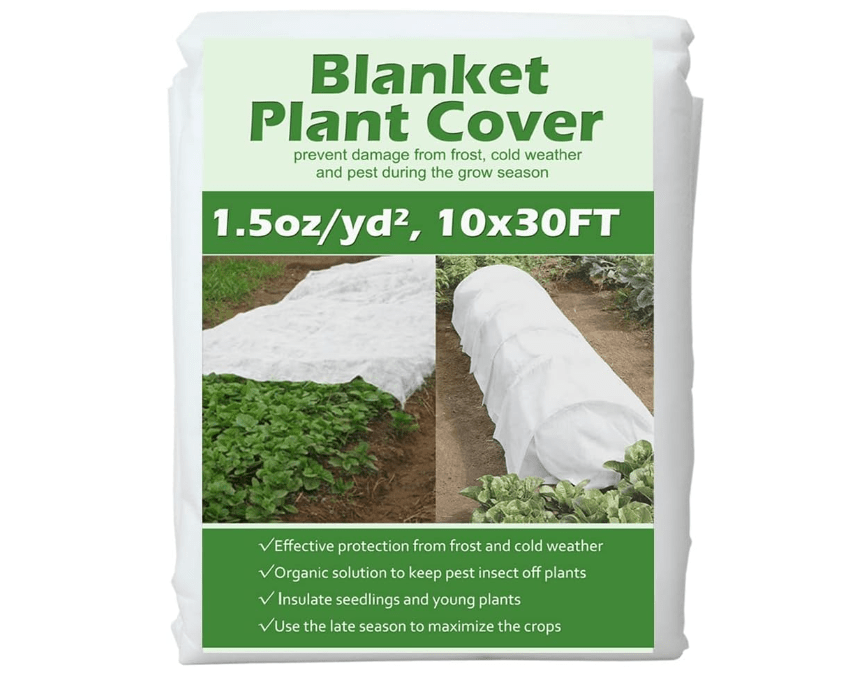 Plant Covers Freeze Protection 10 ft x 30 ft Floating Row Cover 1.5oz/yd² Garden Fabric Plant Cover for Winter Frost/Sun Pest Protection (10FT X 30FT) 