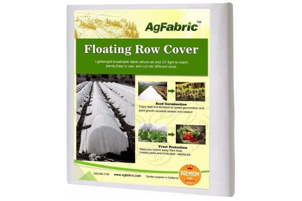 Agfabric Plant Covers Freeze Protection 10'x50' 0.9oz Frost Blankets for Plants Drawstring Bags Shrub Jacket Warm Protection,White 