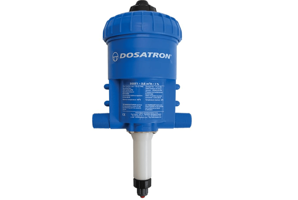 Dosatron Inline Fertilizer, Insecticide, and Fungicide Injector for Irrigation and Hydroponic Systems - (Fixed Ratio 1:100) 