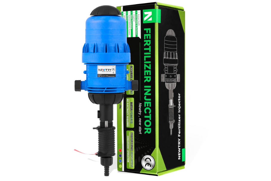 NEWTRY 0.4%~4% Adjustable Fertilizer Injector Water Powered Chemical Liquid Doser Dispenser 4.4~660.43 gallons/h Drip Irrigation Injector Dosing Pump for Industry Garden Hose Livestock (0.4% -4%) 