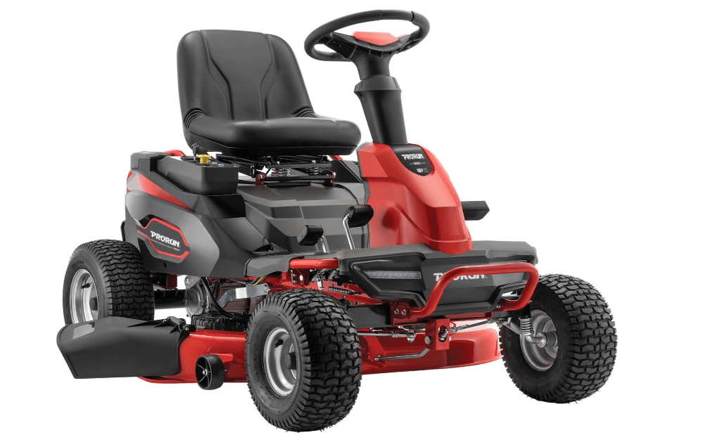 PRORUN 48V 38-in. Steel Deck Brushless Riding Lawn Mower with 75 Ah Battery and Charger 
