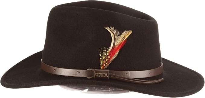 Scala Classico Men's Crushable Felt Outback Hat 