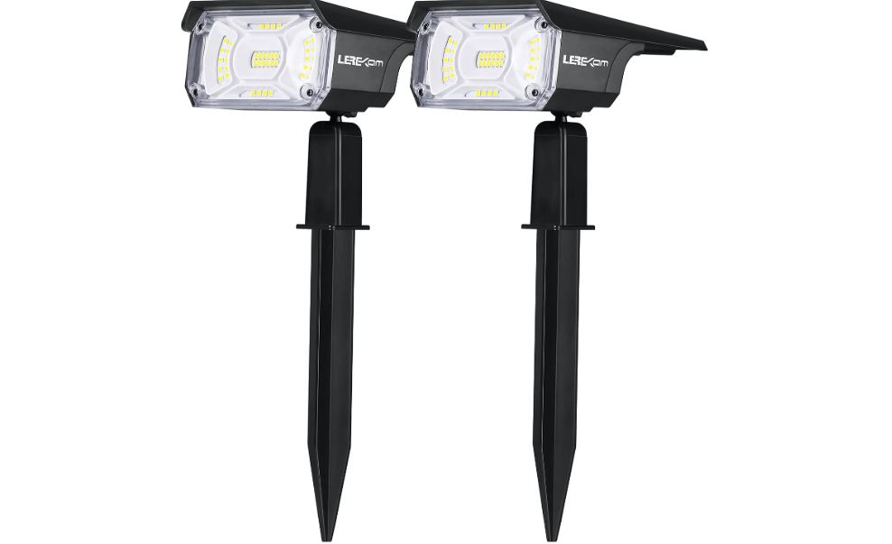 Solar Spot Lights, IP65 Waterproof 40 LEDs Landscape Spotlights,USB & Solar Powered Wall Lights Dark Sensing Auto On/Off,3 Modes Outdoor Solar Garden Lights for Yard Porch 2 Pack 