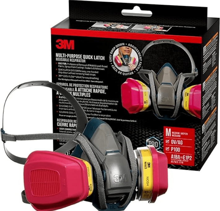 3M - 65023QLHA1-C Pro MultiPurpose Respirator with Quick Latch