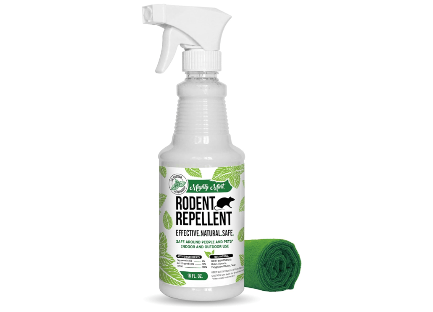 Mighty Mint Peppermint Oil Rodent Repellent Spray – Natural Indoor & Outdoor Control for Mice and Rats – Plant-Based, Extra-Strong Formula - 16 oz 