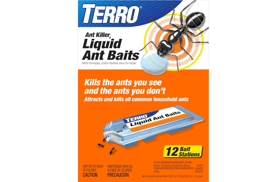 TERRO Ant Killer Bait Stations T300B - Liquid Bait to Eliminate Ants - Bait System - 12 Count Stations for Effective Indoor Ant Control 