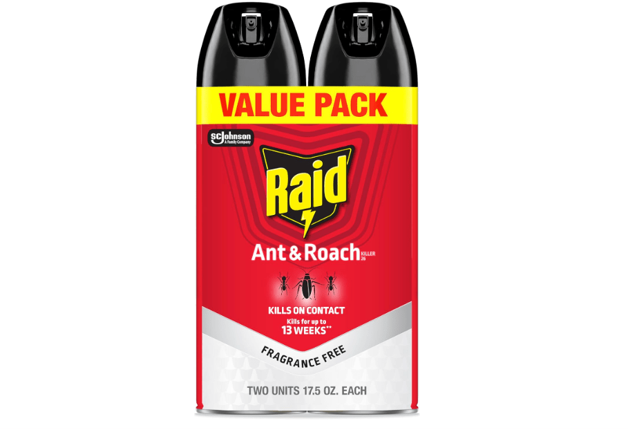 Raid Ant & Roach Killer 26, Fragrance Free Bug Killer for Home Use, Kills Bugs on Contact, 17.5 Oz, 2 Count 