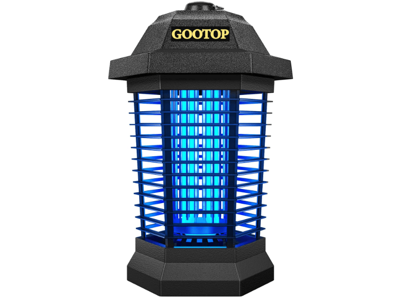 GOOTOP Bug Zapper Outdoor, Mosquito Zapper, 3 Prong Plug in Electric Fly Zapper, Mosquito Killer, Fly Traps, Flying Insects Zapper Indoor Outdoor 90-130V, 4200V, ABS Plastic Outer (Black) 