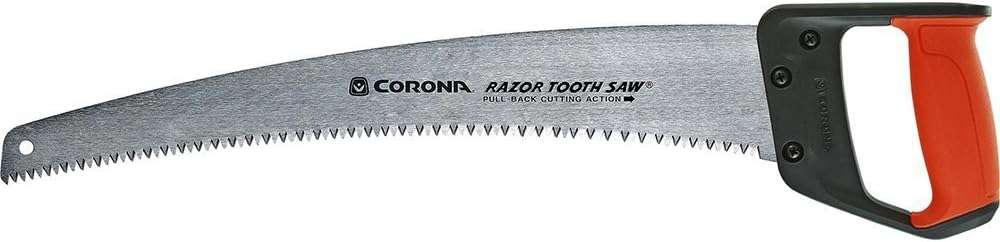 Corona Tools 18-Inch RazorTOOTH Pruning Saw | Heavy-Duty Hand Saw with Curved Blade | D-Handle Design for Gloved or 2-Handed Operation | Cuts Branches Up to 10" in Diameter | RS 7510D 