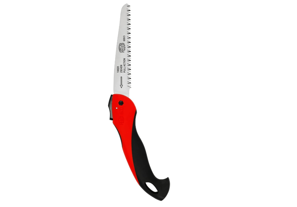 Felco Folding Saw (F 600) - Classic Tree Pruning Saw with Pull-Stroke Action, Red 