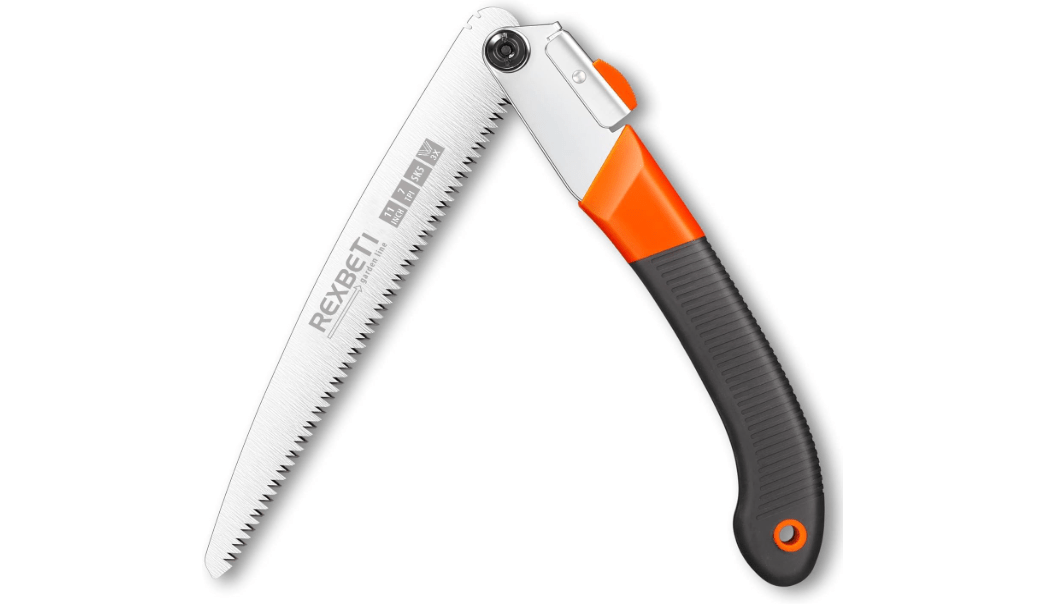 REXBETI Folding Saw, Heavy Duty 11 Inch Extra Long Blade Hand Saws for Wood Camping, Dry Wood Pruning Saws With Hard Teeth, Quality SK-5 Steel 