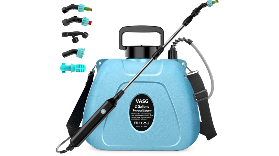 2 Gallon Battery Powered Garden Sprayer, Electric Backpack Sprayer