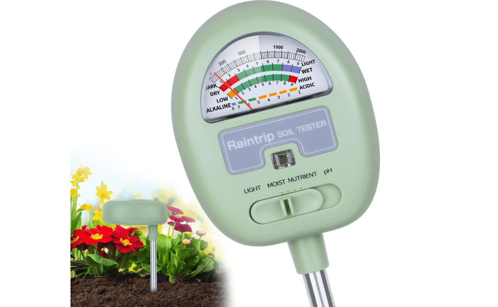 Soil Moisture Meter, 4-in-1 Moisture Meter for Plants, Tester for Moist, Light,Nutrients, pH, Soil Test Kit, Great for Garden, Lawn, Farm, Indoor & Outdoor Use, No Battery Required 