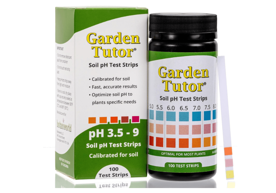 Soil pH Test Kit – 100 Strips with AI-Powered Web Reader – Accurate Testing for Lawn, Garden & Compost – pH 3.5–9 