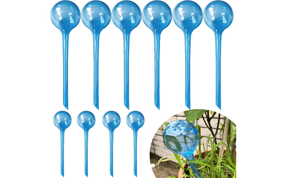 MOONSOUND Self Watering Globes for Plants - 10pcs Automatic Watering Bulbs for Indoor & Outdoor Potted Plants, Vacation Plant Care, Water Conservation Device 