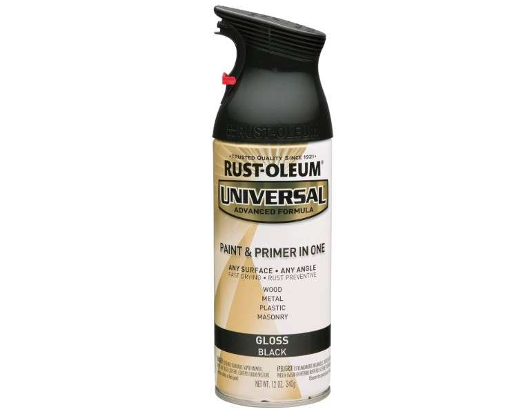  Rust-Oleum 245196 Universal All Surface Spray Paint, 12 oz, Gloss Black