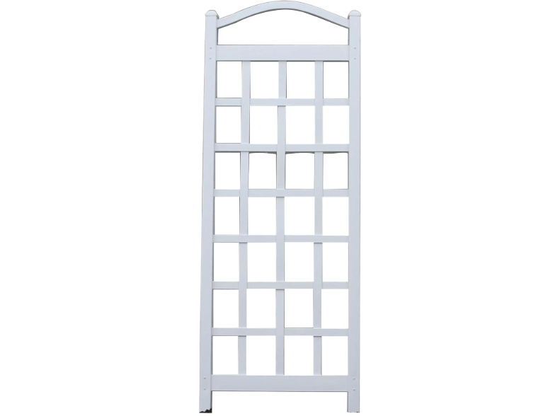 
Dura-Trel Cambridge Vinyl Trellis, Outdoor Plant Support Frame, 28" x 76", White - Decorative Grid-Style Lattice for Climbing Vines & Flowers