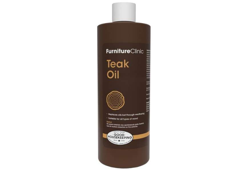  Furniture Clinic Teak Oil | Wood Oil Protects & Cleans Outdoor & Indoor Furniture, Boats, Shower Benches | Restore & Protect Wood, Prevent