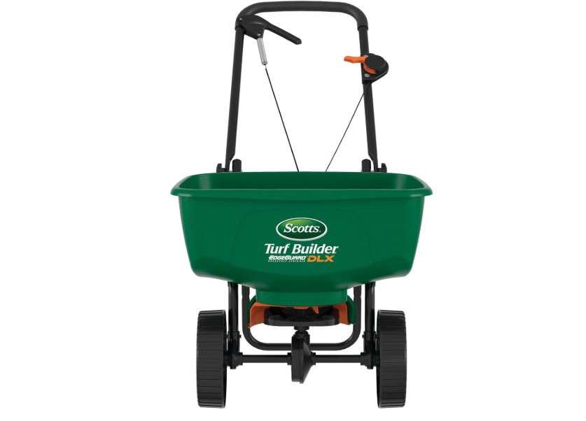 
Scotts Turf Builder EdgeGuard DLX Broadcast Spreader for Seed, Fertilizer, Salt, Ice Melt, Holds up to 15,000 sq.ft. Product