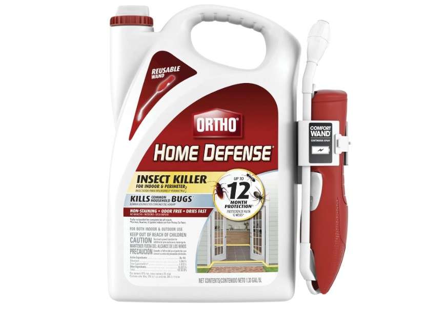  Ortho Home Defense Insect Killer for Indoor and Perimeter2 with Comfort Wand, Controls Ants, Roaches, Spiders and More, 1.33 gal