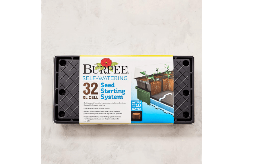 
Burpee XL Self-Watering Growing System Indoor Seed Starting 10" W x 20" L x 5" H, 1 Kit 