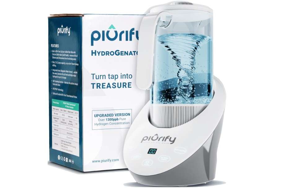 PIURIFY 50 Oz Hydrogen Water Pitcher - BPA Free Rich Hydrogen Water Generator Electrolysis Jug with SPE/PEM Technology. Hydrogen Water Machine, Balanced PH..
