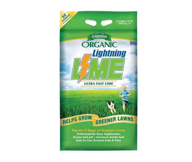  Espoma Organic Lightning Lime, Fast Acting Pelletized Lime for Soil pH Correction on Lawns & Gardens. 30 lb. Bag Covers up to 5,000 Sq. Ft. Pack of One