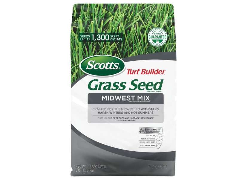Scotts Turf Builder Grass Seed Midwest Mix, Crafted to Withstand Harsh Winters and Hot Summers, 3 lbs. 