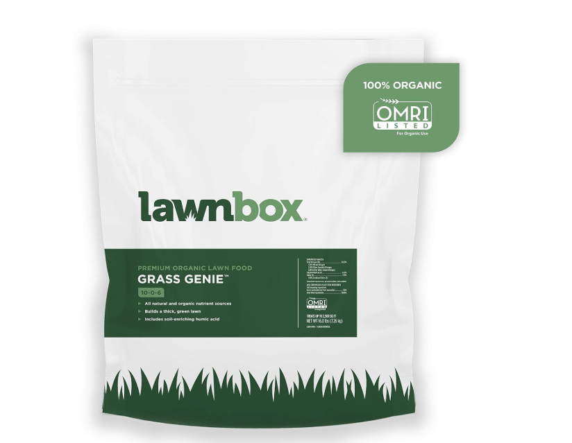 
Lawnbox Grass Genie 10-0-6 100% Organic Spring Grass Fertilizer 16 lb Bag Covers