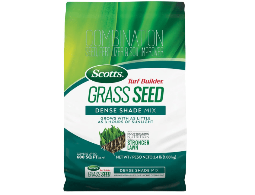 
Scotts Turf Builder Grass Seed Dense Shade Mix with Fertilizer and Soil Improver, Grows With Little Sunlight, 2.4 lbs