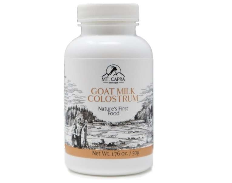  Mt. Capra Goat Milk Colostrum | for Healthy Immune System, Gut, and Athletic Performance | Grass-Fed, High in Immunoglobulins | 17 Servings - 50 Grams